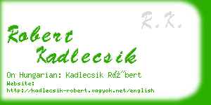 robert kadlecsik business card